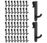 DOITOOL 50 Pezzi Ganci da Parete in Plastico Nero per Scaffali da Cucina Grande Capacità e Ottimizzazione dello Spazio, per Garage e Esposizione Retail