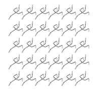 DOITOOL 50 Pezzi Ganci per Pannelli Forati, Ganci in Metallo per Pannelli Forati, Accessori per Pannelli Forati, per Espositori da Parete, Negozi di Supermercati (5 x 2,5 cm)