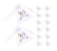 DOITOOL 50 Pezzi Sacchetti di Organza Bianchi Coulisse per Lavanda Essiccata e Gioielli, Tessuto Traspirante in Garza, Come Sacchetti Regalo per Feste ed Eventi