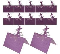 DOITOOL 50 Pezzi Segnaposto da Tavolo Halloween a Forma di Strega Carta Numeri per Matrimoni e Feste Segnaposto per Posti a Sedere per Banchetti e Cene a Tema