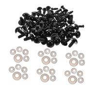 DOITOOL 500 Pezzi Occhi Sicurezza Plastica per Peluche con Rondelle Occhi Brillanti e Resistenti per Animali Stoffa e Progetti Fai da Te Completo