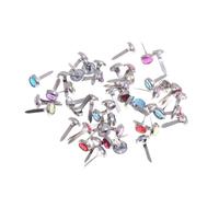 DOITOOL 50pezzi Chiusure in Metallo Borchie Artigianali Rotonde Piccole Mini Borchie per Scrapbooking Abbellimenti per Album Fai da Te Album Fotografici Lavori Carta