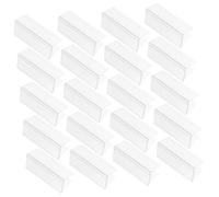 DOITOOL 50pezzi Porta Etichette Trasparente in Plastica Per Scaffali Filo e Legno Clip Per Cartellini Per Scaffalature Ufficio Supermercato Biblioteca Con Inserti Cartacei Organizer Per Me