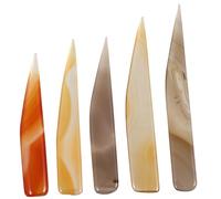 DOITOOL 5pezzi Brunitoio in Agata Naturale Strumenti per Lucidare Agata per Gioielli in Oro e Argento e Accessori Comodo da Trasportare e Usare