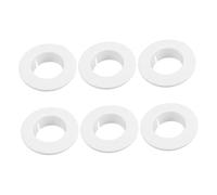 DOITOOL 6 Pezzi Copritubo Decorativi per Condizionatori Aria e Idraulica, Tappo Foro Tubo Bianco in Plastica Copriflangia a Parete Diviso, Copertura Murale Multifunzionale per Ufficio e