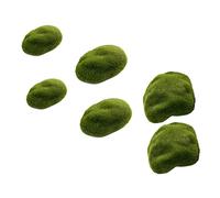 DOITOOL 6 pezzi Decorazioni Micro Paesaggio Pietre Simulate con Muschio Flock Verde Pietre Finte per Giardino e Casa Piccole Dimensioni Facili da Sistemare e Resistenti