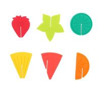 DOITOOL 6 Pezzi Marcatori per Bicchieri in Silicone Decorativi per Calici da Vino, Identificatori Eleganti per Festa e Cerimonia, Design Colorato e Riutilizzabile Colore Casuale