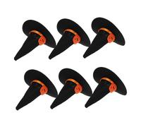 DOITOOL 6 Pezzi Mini Cappelli da Strega Riutilizzabili e Versatili in Feltro Nero per Decorazioni di Halloween per Feste a Tema e Decorazioni per Bambole e Bottiglie