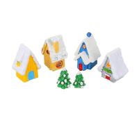 DOITOOL 6 Pezzi Mini Ornamenti Natalizi Fai da Te Micro Decorazioni a Tema Casa e Albero di Natale Kit Miniature per Paesaggi Invernali e Lavoretti Natalizi Decorazioni per Casa e Feste