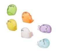 DOITOOL 6 Pezzi Miniature in Resina Decorazioni Micro Paesaggio con Foche Realistiche per Giardino delle Fate e Casa delle Bambole Elementi Fai da Te per Ambienti Piccoli e Decorazioni