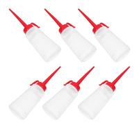 DOITOOL 6 Pezzi Pentola Olio Rossa Macchina Bottiglia Il Motore Automobile Flacone di Fai da Te flacone dosatore in plastica Oliatore a beccuccio angolato Rosso