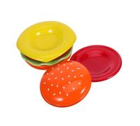 DOITOOL 6 pezzi Piatti Ceramica per Salse Forma Hamburger Ciotole Dipping Antipasti Resistenti al Microonde con Base Antiscivolo per Condimenti Ketchup Condimento e Snack