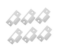 DOITOOL 6 pezzi Pz Piastre Riscontro Serratura in Acciaio Inox Regolabili per Porte Scorrevoli e Antintrusione Piastra Contropiastra Deadbolt Resistente e Durevole per Telai Standard