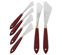 DOITOOL 6 pezzi Spatole per Pittura ad Olio in Metallo Raschietti Leggeri per Miscelazione Stesura e Modellatura Strumenti Artistici Portatili per Tela Ceramica e Decorazioni