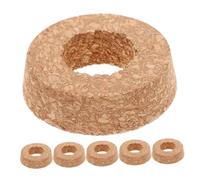 DOITOOL 6 Pezzi Tappi in Sughero con Foro per Fioriere Idroponiche Coperchi in Sughero Naturale per Vasi in Vetro Trasparente per Micro Paesaggi e Decorazioni Moderne Facili da Pulire e