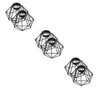 DOITOOL 6 Pz Lampadario Retrò in Metallo Kit Cavo Luce Solo Paralumi a Sospensione Paralumi Per Lampadina Nuda Lampada a Sospensione in Vimini Coprilampada Rami Ferro Da Stiro Candeliere