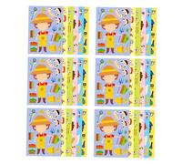 DOITOOL 6 Set Puzzle Sticker Interattivo Carriera per Kit Diy Dress Up Educativo per Feste Scuola e Sviluppo Abilità Motorie e Cognitive