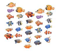 DOITOOL 60 Pezzi Decorazioni Pesci Tropicali Ritagli di Carta Doppia Faccia per Lavagna e Progetti Creativi in Classe Adatti per Decorazioni Murali e Fai da Te Scuola
