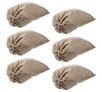 DOITOOL 6pezzi Borsa in Tela di Iuta per Verdure Sacchetti Riutilizzabili per Conservazione di Patate e Cipolle Coulisse Dimensioni Adatte per Festival e Usi Portatili