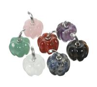 DOITOOL 7 Pezzi Zucche di Cristallo Colorate per Decorazione Autunnale e Ringraziamento Sculture Artistiche in Cristallo per Interni ed Esterni Design Elegante per Tavolo e Auto Idea