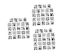 DOITOOL 72 Pezzi Stencil Natalizi per Pittura DIY Modelli Hollow per Decorazioni Te su Carta Pareti e Vetri Template Creativi per Addobbi Natalizi e Progetti Artistici