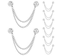 DOITOOL 8 clip magnetiche per vestiti: clip magnetiche multifunzione per camicie con catena per vestiti da donna, uomo, maniche, pantaloni, hijab, cappelli, sciarpe