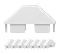 DOITOOL 8 Pezzi Cappucci per Recinzione Piatti in Pvc, Tappi per Pali da Giardino Resistenti e Facili da Montare, Coperture per Recinzioni Piatte per Uso Interno ed Esterno