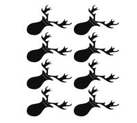 DOITOOL 8 Pezzi Custodia Posate Testa di Cervo Natalizia Nero | Protegge Stoviglie Dalla Polvere, Organizza Forchette, per Banchetti Festivi e Presentazione Tavola