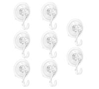 DOITOOL 8 Pezzi Set Ganci a Ventosa Trasparenti senza Fori, Plastica | Cucina e Bagno, Montaggio a Ventosa, Portata Forte Sotto 10kg, Soluzione Pratica per Oggetti Leggeri