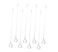 DOITOOL 8 pezzi Spiedini Bbq in Acciaio Inossidabile Bastoncini Lunghi per Camping e Grigliate Outdoor Riutilizzabili per Carne e Verdure Design Ergonomico Antiscivolo per Feste e Picnic