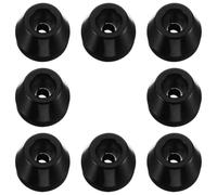 DOITOOL 8 Pezzi Tappetini Dimensioni 30x20x25 Mm Antiscivolo in Gomma Nera Supporto Forte Antiscivolo, Forma Rotonda per Protezione e Stabilità per Altoparlanti e Mobili