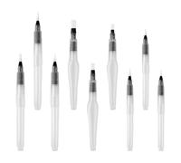 DOITOOL 9 Pezzi Set di Pennelli ad Acqua per Acquerello, Studenti | Setole in Nylon, Corpo in Plastica, Punta Controllata per Sfumature, Calligrafia e Viaggio Colore Casuale