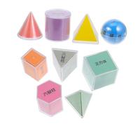 DOITOOL 9pezzi Giocattoli Traslucidi Geometrici Per Tavolo Luminoso Blocchi Trasparenti Motivi Matematici Giocattoli Da Tavolo Luminosi Forme Geometriche Per Classe