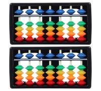 DOITOOL Abaco Educativo in ABS da 2 Pezzi per Bambini, Abaco Aritmetico a 7 Cifre, Giocattolo per L'apprendimento della Matematica Multicolore per L'uso in Classe E a Casa (4,64 X 2,36 X 0,59