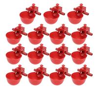 DOITOOL Abbeveratoio per Galline Automatico, 15 Pezzi Kit Abbeveratoio Galline in Plastica per Polli, Piccioni, Quaglie e Anatra, Tazze Automatico per Pollame e Avicoli