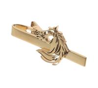 DOITOOL Acciaio Fermacravatta Oro Inossidabile Testa di Cavallo | Finitura Elettroplaccata, Presa Sicura, Stile Elegante, Adatto a Abiti Formali, Testimoni dello Sposo