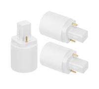 DOITOOL Adattatore Portalampada G24D a E27 2 Pin Convertitore Base Lampada per Lampadine LED Compatibile Interni Set da 3 Pezzi