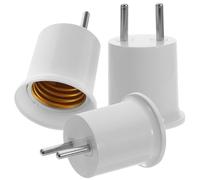 DOITOOL Adattatore Portalampada Presa Elettrica E27 per Lampade LED a Risparmio Energetico, Materiale Abs e Rame, per Applique da Parete e Luce Notturna, Confezione da 3 Pezzi
