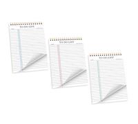 DOITOOL Agenda Giornaliera Non Datata Set 3 Pezzi Blocco Note con Lista di Cose da fare e Planner Checklist per Produttività e Organizzazione Ufficio e Studio