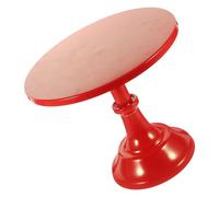 DOITOOL Alzata per Torta Rotonda Rossa in Ferro da 33 Cm Supporto per Frutta e Decorazione per Feste e Uso Domestico