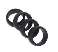 DOITOOL Anelli in Silicone per Sport 4 Pezzi, Resistenti a Esercizi, Design Semplice e Confortevole, per Workout e Quotidiano