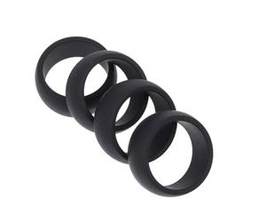 DOITOOL Anelli in Silicone per Sport 4 Pezzi, Resistenti a Esercizi, Design Semplice e Confortevole, per Workout e Quotidiano