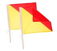 DOITOOL Bandiere Di Segnalazione Da 35x35 Cm in Set Da 2, Bandiere Di Comando Portatili Manico Antiscivolo, Per Addestramento Militare, Eventi Sportivi e Sicurezza Stradale