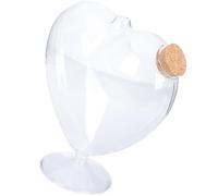 DOITOOL Barattolo Tappo in Sughero a Forma di Cuore in Vetro Contenitore Pratico per per Snack e o Caffè Caramelle