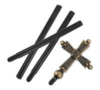 DOITOOL Bastone Croce Papale 114 CM Argento Anticato Scettro per Cosplay di Halloween e Role Play per Adulti