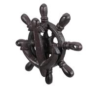 DOITOOL Batacchio per Porta Vintage in Ghisa Nera, Maniglia Retrò per Porte Esterne e Cassetti, Accessorio Decorativo Stile Ancora Marina, Resistente e Antiusura, per Uso in Ingresso