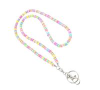DOITOOL Beaded Mobile Phone Necklace in Polymer Clay Lightweight Handmade Id Badge Lanyard For Women Nurses And Teachers Vibrant Fade-resistant Beads Comfortable All-day Wear