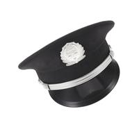 DOITOOL Berretto da Capotreno Nero Classico, Cappello da Ingegnere Confortevole, Accessorio per Travestimenti Ferroviari e Feste a Tema per Adulti