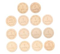 DOITOOL Biglietti Mensili Per Neonati Dischi in Legno Per La Crescita Del Bambino Accessori Per Foto Targhetta in Legno Per L'età Del Bambino