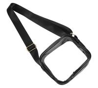 DOITOOL Borsa a Tracolla Trasparente, Borsa Crossbody in Pvc e Tessuto Nero, per Donne, per Viaggio e Lavoro All'aperto, Facile da Riporre, Impedisce la Fuoriuscita degli Oggetti